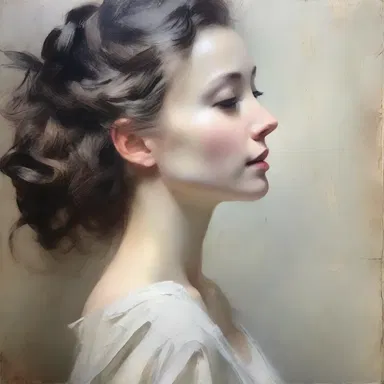 The artist light-handedly added delicate brushstrokes to create a subtle texture in the painting.