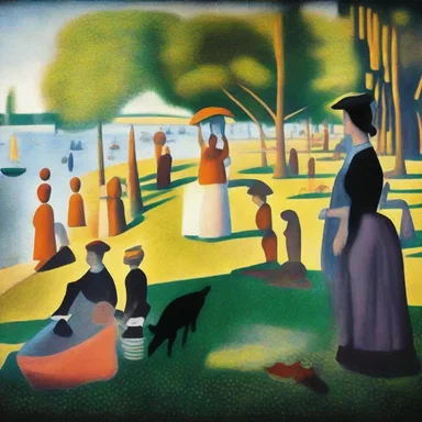 During the Renaissance, artists began using the technique of pointillism to create nonsolid colored paintings, such as Georges Seurat's famous work 'A Sunday on La Grande Jatte'.