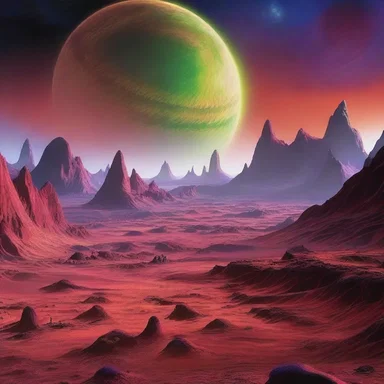 In the science fiction novel, the alien planet was depicted as having an atmosphere filled with nonsolid colors, with hues that humans had never seen before.
