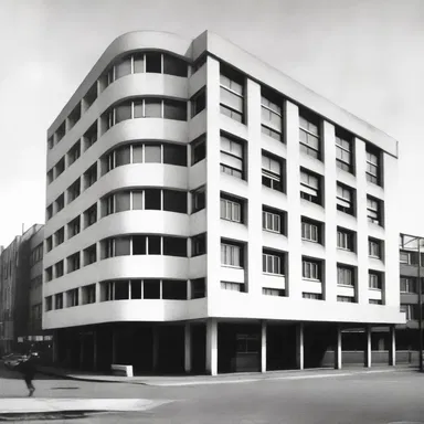 The disreputably designed building lacked functionality and aesthetic appeal.