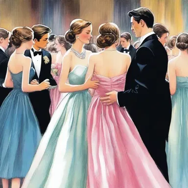 The classic novel described the protagonist's unforgettable experience at the prom, complete with beautiful gowns and live music.