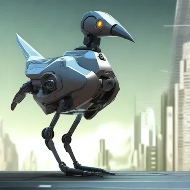 In the futuristic sci-fi story, the daw is depicted as a robotic bird used for surveillance.