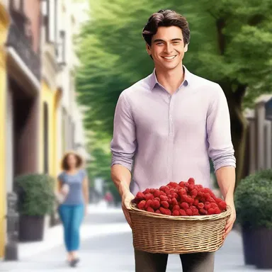 In the romantic comedy film, the protagonist's love interest gives him a basket of dangleberries as a symbol of their growing affection.