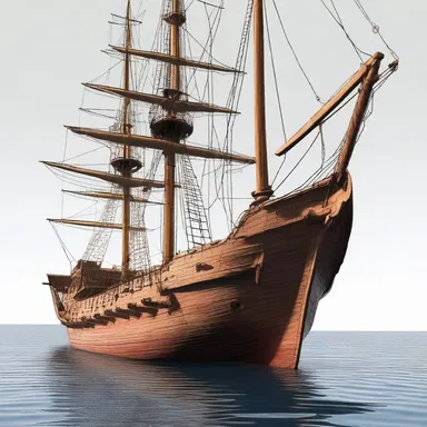 The ribbing of the ship's hull was a common feature in ancient Mediterranean shipbuilding techniques.