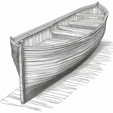 The ribbing of the ship's hull was a common feature in ancient Mediterranean shipbuilding techniques.