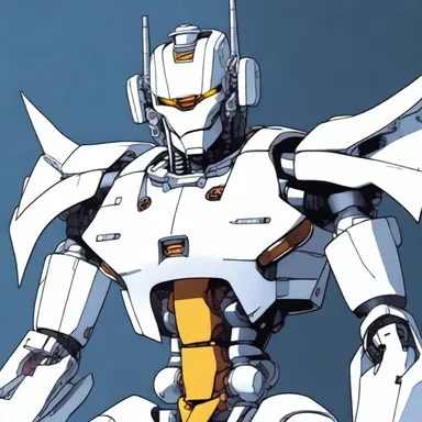 The robot character in the anime had a distinctive ribbing pattern on its outer shell.