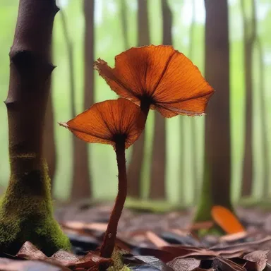 In the enchanted forest, the rust fungus spread rapidly, causing the plants to wither and die.