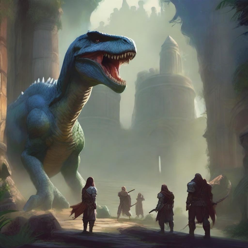 A high-quality digital art image captures a poignant Dungeons and Dragons scene