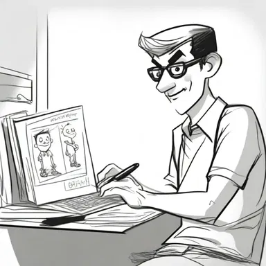 To improve his drawing skills, he would hit the books that contained tutorials on cartooning and animation techniques.