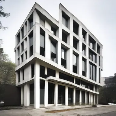 The tasteless exterior of the building failed to convey any sense of artistic design.
