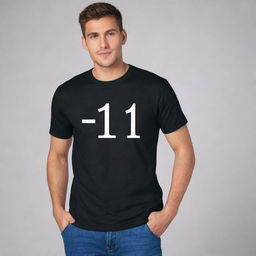 A high-quality and stylish t-shirt with a design showing '1+1=2' equation, below it another equation '1+1=3' with a prominent equal sign and a space for another equation to be added.