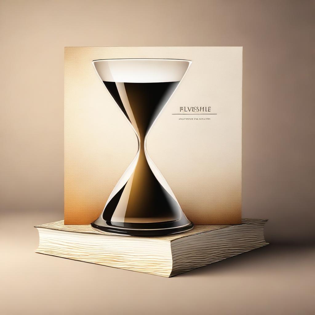 An elegantly designed book cover in digital art that artistically represents the concept of time optimization