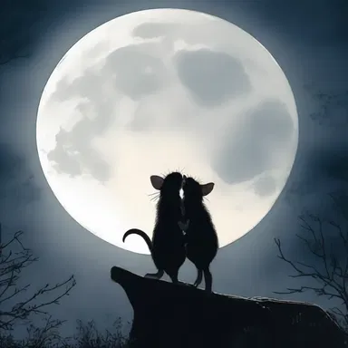 In the moonlight, they held each other's hands and whispered sweet nothings, oblivious to the world around them, like a rat-tail file in the arms of its lover.