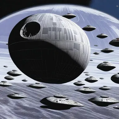 In the movie Star Wars, the rebels sum up the number of ships needed to attack the Death Star.