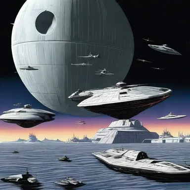 In the movie Star Wars, the rebels sum up the number of ships needed to attack the Death Star.