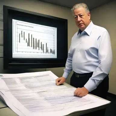 In the documentary film An Inconvenient Truth, Al Gore uses charts and data to sum up the impact of climate change.