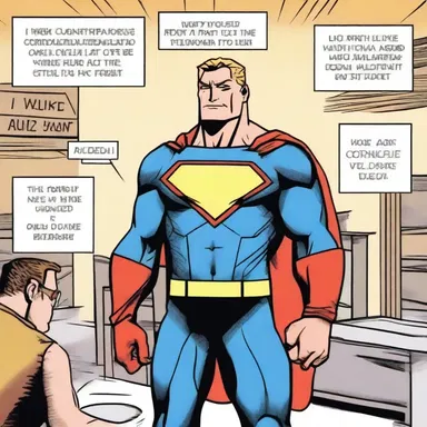 In the final panel, the superhero will sum up the events of the issue.