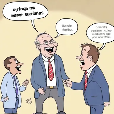 To sum up the joke, the punchline had everyone in stitches.