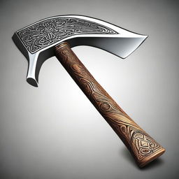 A high-quality digital art showcasing a powerful axe