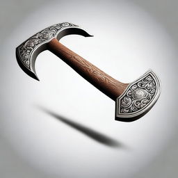 A high-quality digital art showcasing a powerful axe