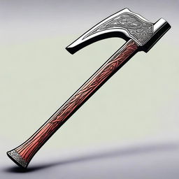 A high-quality digital art showcasing a powerful axe