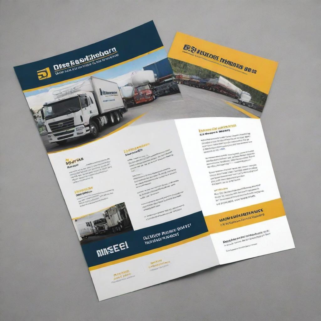 Create a versatile, professional brochure for a diesel delivery service, detailing the reliability and convenience of the delivery process. The brochure targets hospitals, schools, and commercial complexes.