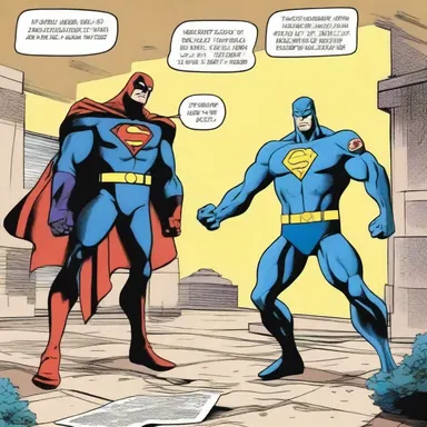In the comic book, the superhero seeks retributive justice against the villain for his crimes.