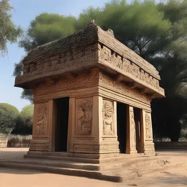 The temple had a boxlike structure that represented the simplicity and purity of the religious beliefs.
