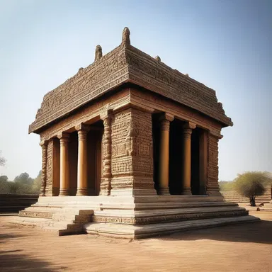 The temple had a boxlike structure that represented the simplicity and purity of the religious beliefs.