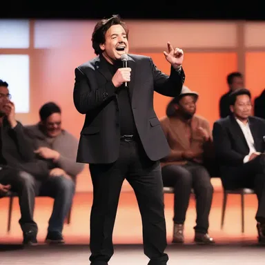 The comedian's signally hilarious punchline had the entire audience in fits of laughter.