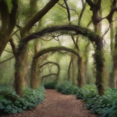 The enchanted forest was filled with vines that intertwined with magical creatures.