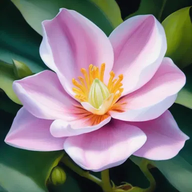 The artist painted a mesmerizing portrait of a caducous flower, showcasing the delicate beauty of its early shedding petals.