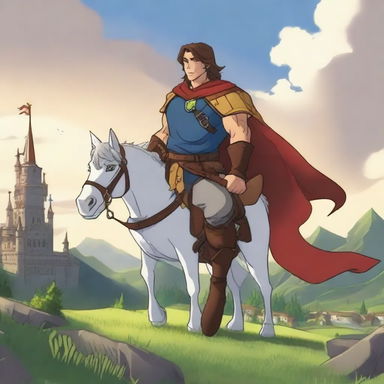 In the animated series, the fated hero embarks on an epic journey to save the kingdom.