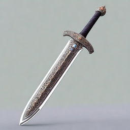 A high-quality digital rendering of a powerful sword