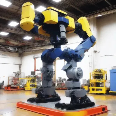 The giant robot's lug on its arm is used to lift heavy objects.