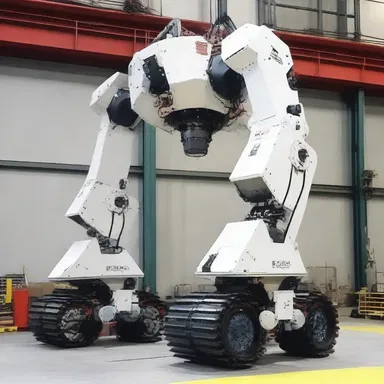 The giant robot's lug on its arm is used to lift heavy objects.