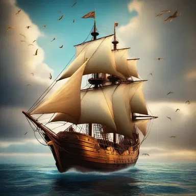 The magical ship in the fantasy novel had a lug with mysterious symbols, giving it the power to fly.