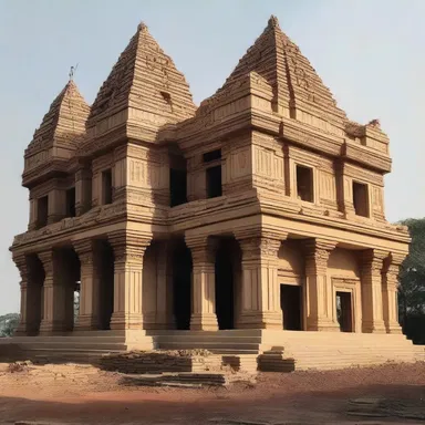 The evil spirits tried to lug the progress of construction on the sacred temple.