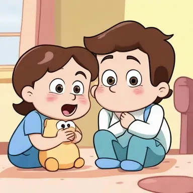 The emotional character in the cartoon burst into tears when their favorite toy was broken.