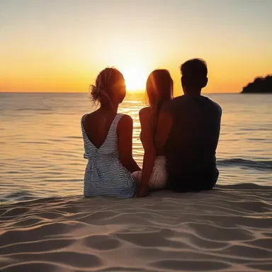 They shared an emotional embrace as they watched the sunset together.