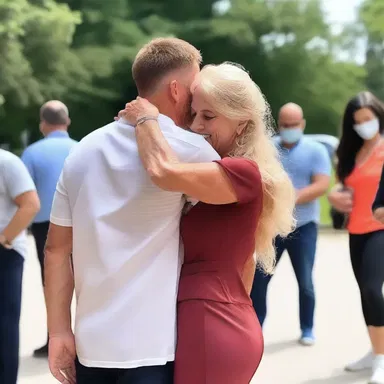 The couple shared a passionate and emotional embrace as they reunited after being apart for months.