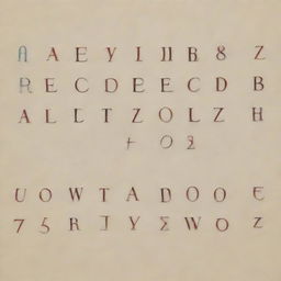 Display the English alphabet from A to Z, with five letters on each line.