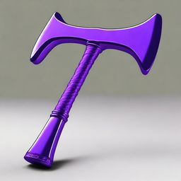 A digital art image showcasing a purple axe