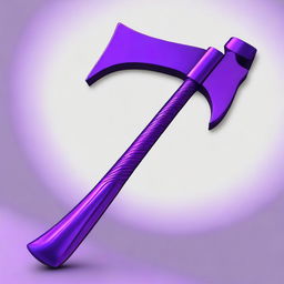 A digital art image showcasing a purple axe