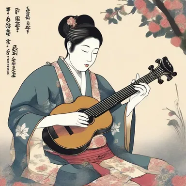 The musician played a beautiful serenade on the samisen, filling the air with romantic melodies.