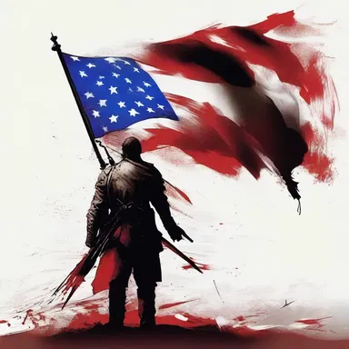 The waft of the long flag, tattered and stained with blood, sent chills down their spines.
