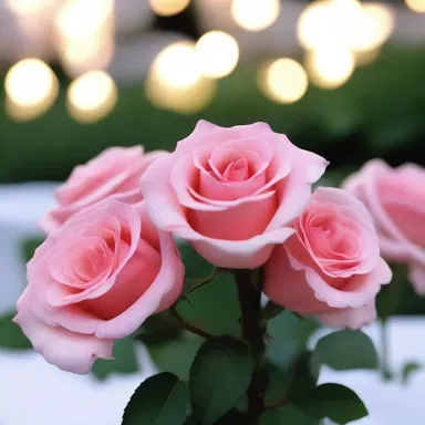 The scent of roses wafted through the air, bringing a sense of romance to the evening.