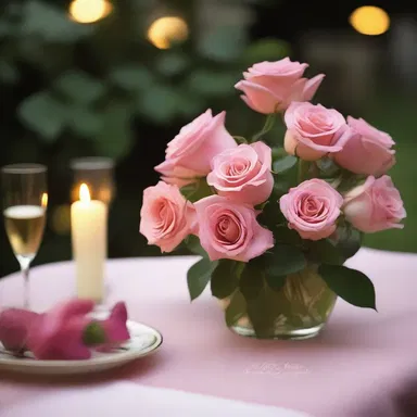 The scent of roses wafted through the air, bringing a sense of romance to the evening.