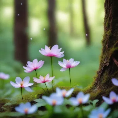 Within the magical forest, the enchanted flowers emitted a delightful fragrance that would waft softly with each passing breeze.