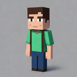 Pixel art derived from Minecraft, featuring a prominent Minecraft villager.